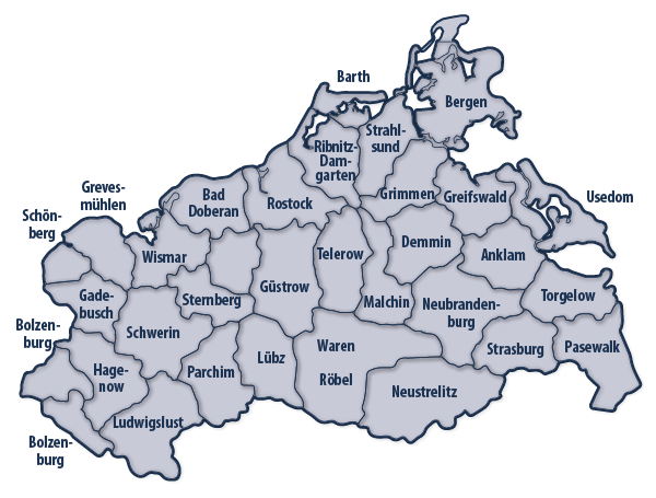 Werbung in Mecklenburg-Vorpommern verteilen lassen in diesen Gebieten
