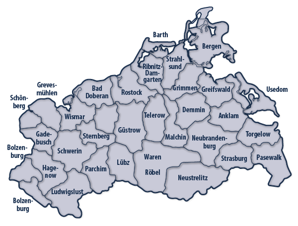 Werbung in Mecklenburg-Vorpommern verteilen lassen in diesen Gebieten